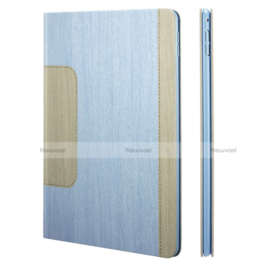 Leather Case Stands Flip Cover L03 for Apple iPad Mini 4 Sky Blue