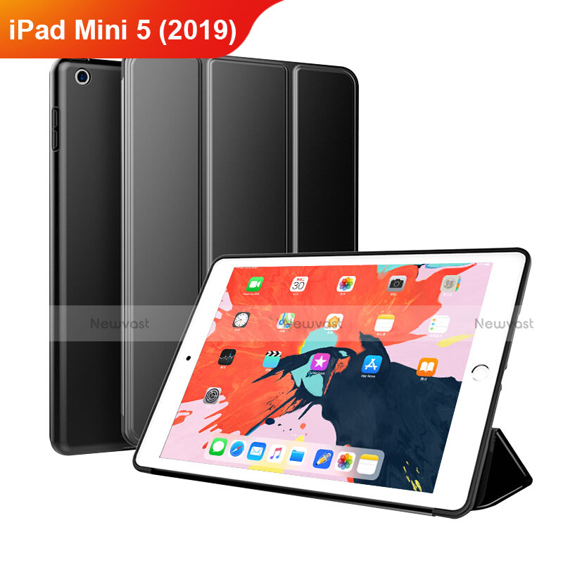 Leather Case Stands Flip Cover L03 for Apple iPad Mini 5 (2019) Black