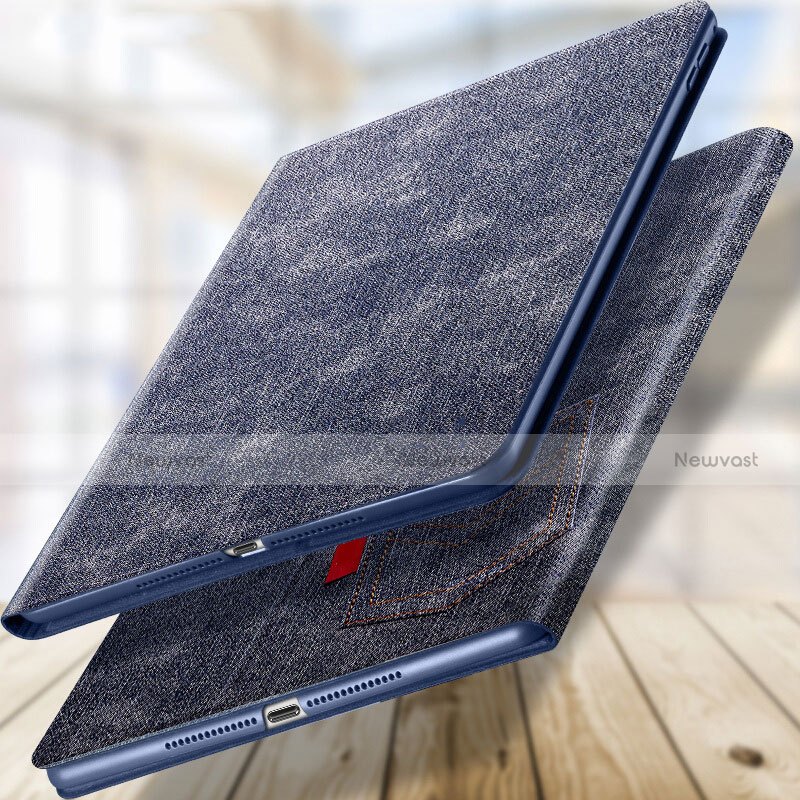 Leather Case Stands Flip Cover L03 for Apple New iPad 9.7 (2017) Blue