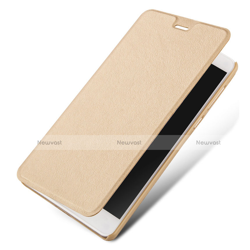 Leather Case Stands Flip Cover L03 for Huawei GR5 (2017) Gold