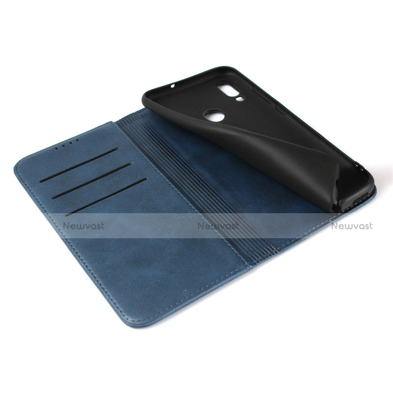 Leather Case Stands Flip Cover L03 for Huawei Honor 10 Lite Blue