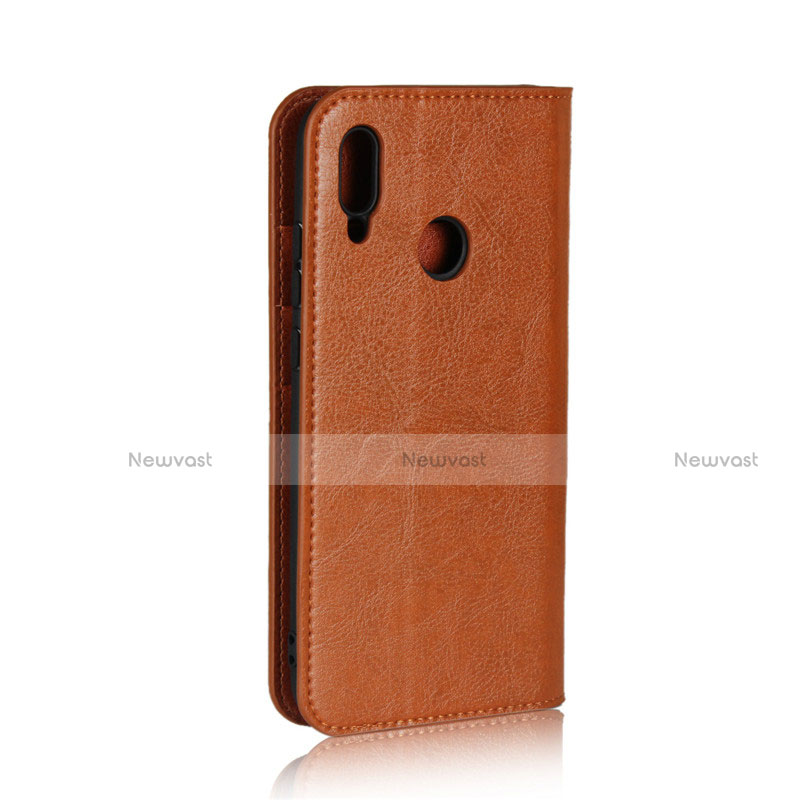 Leather Case Stands Flip Cover L03 for Huawei Honor 10 Lite Brown