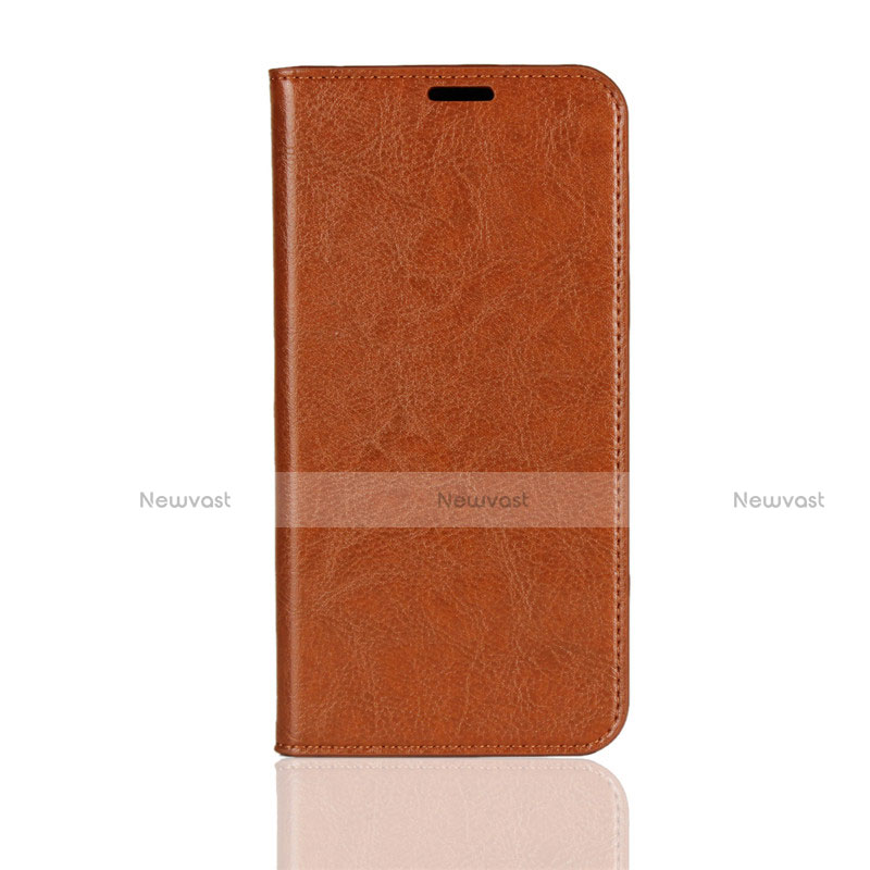 Leather Case Stands Flip Cover L03 for Huawei Honor 10 Lite Brown