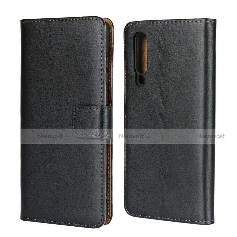 Leather Case Stands Flip Cover L03 for Huawei P30 Black