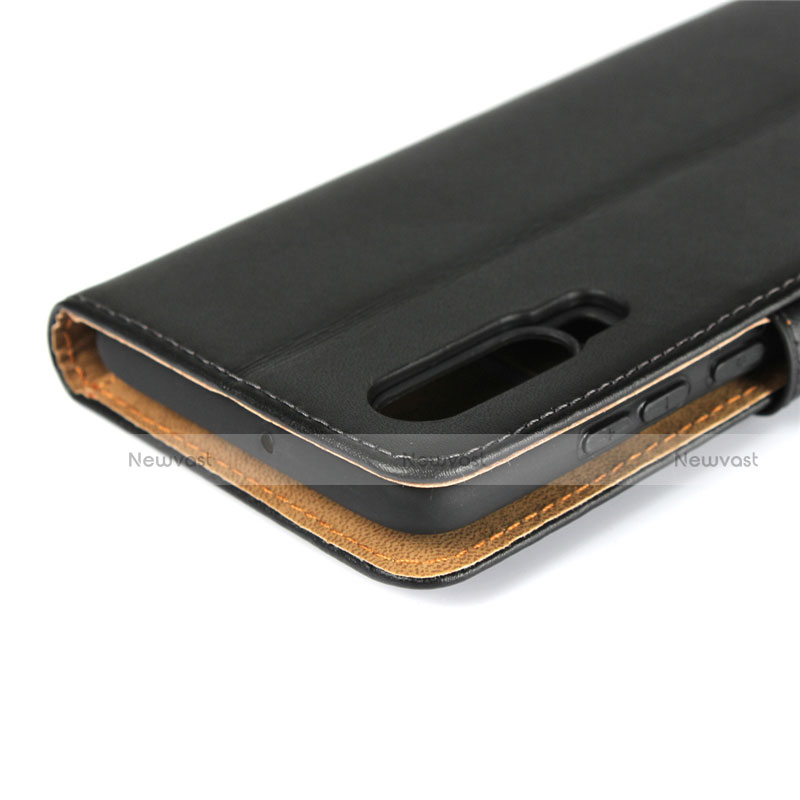 Leather Case Stands Flip Cover L03 for Huawei P30 Black