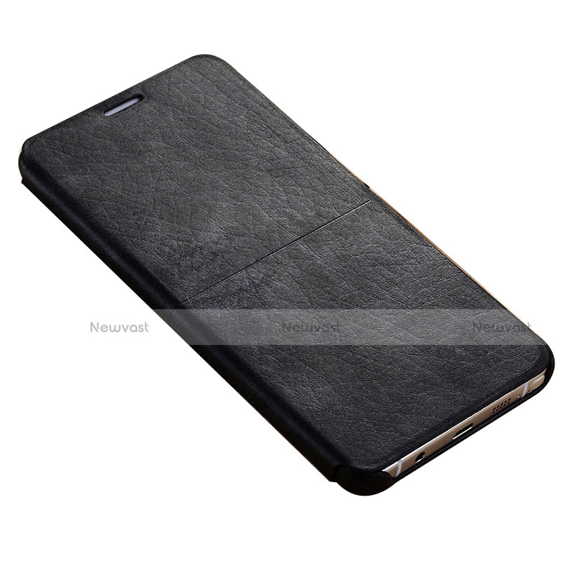 Leather Case Stands Flip Cover L03 for Samsung Galaxy Note 5 N9200 N920 N920F Black