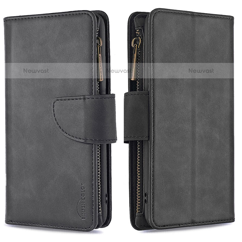 Leather Case Stands Flip Cover L03 Holder for Apple iPhone 14 Pro Black