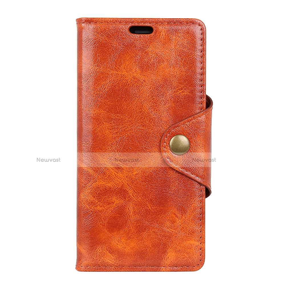 Leather Case Stands Flip Cover L03 Holder for Asus ZenFone Live L1 ZA551KL Orange