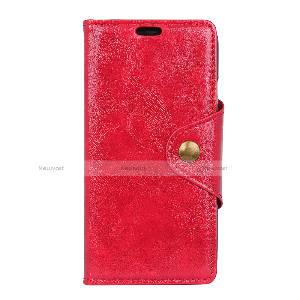 Leather Case Stands Flip Cover L03 Holder for Asus ZenFone Live L1 ZA551KL Red