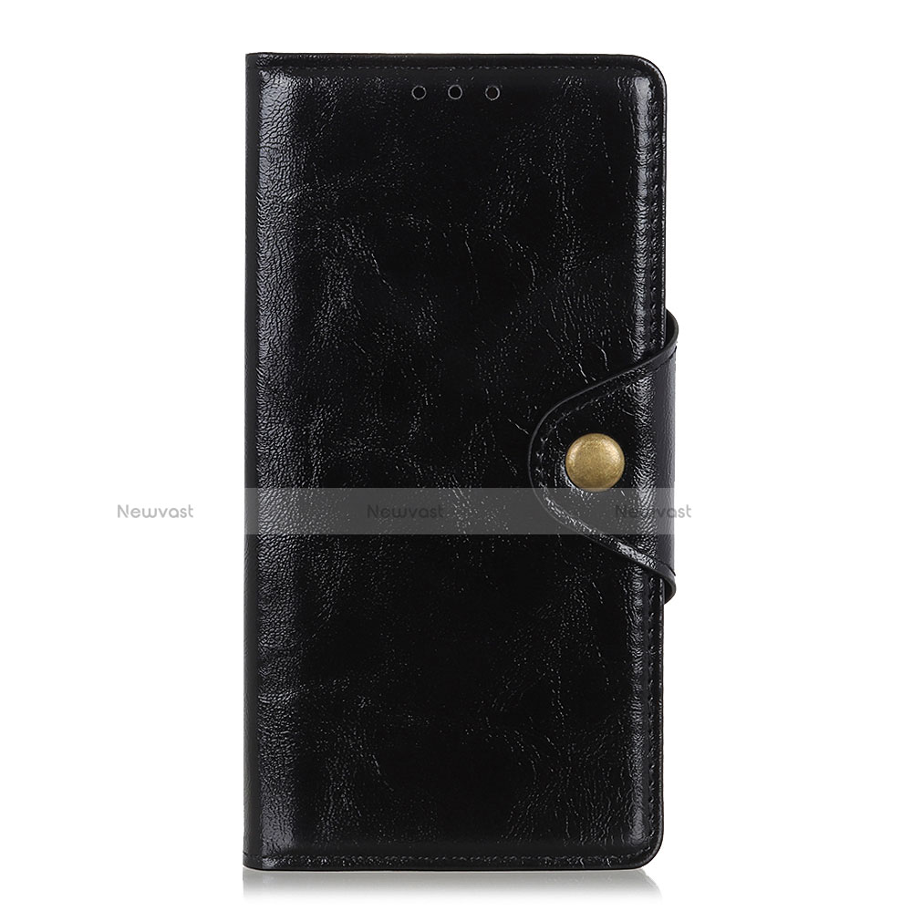 Leather Case Stands Flip Cover L03 Holder for BQ Vsmart joy 1 Plus Black