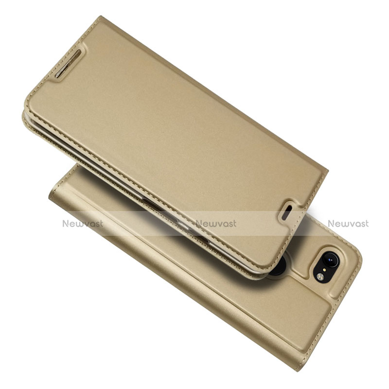 Leather Case Stands Flip Cover L03 Holder for Google Pixel 3 XL Gold