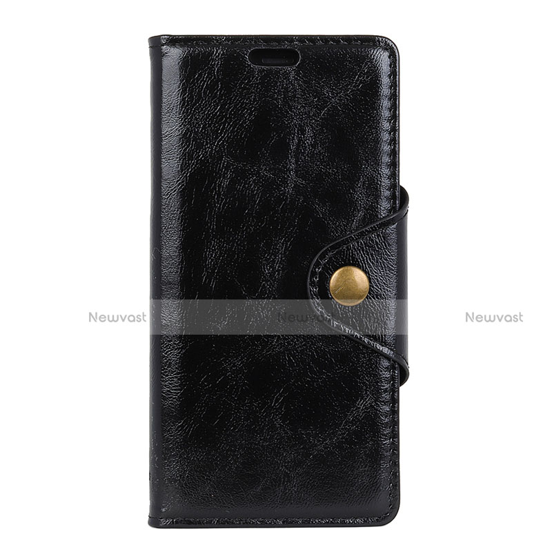 Leather Case Stands Flip Cover L03 Holder for HTC Desire 12 Plus Black