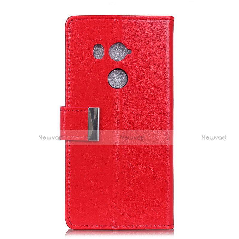 Leather Case Stands Flip Cover L03 Holder for HTC U11 Eyes Red