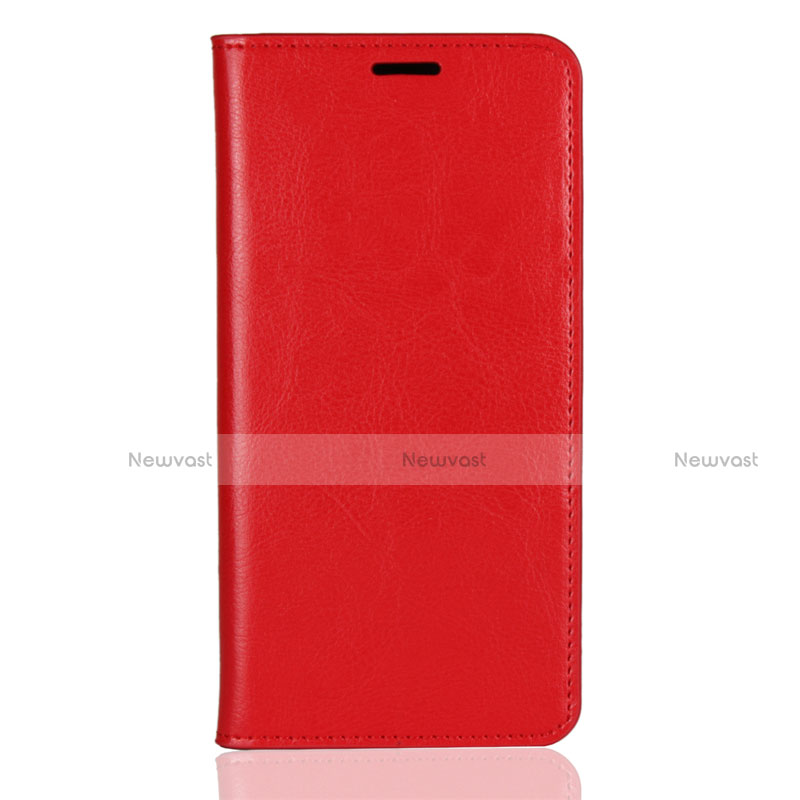 Leather Case Stands Flip Cover L03 Holder for Huawei Enjoy 8 Plus Red