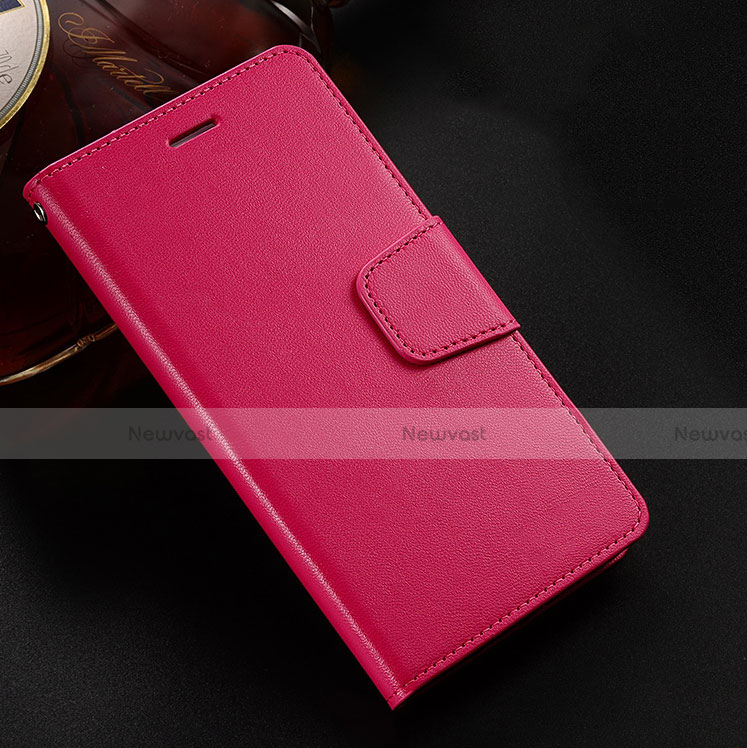 Leather Case Stands Flip Cover L03 Holder for Huawei Honor 8X Red