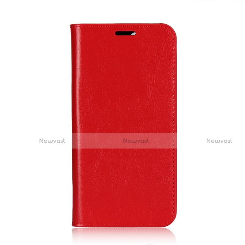 Leather Case Stands Flip Cover L03 Holder for Huawei Honor 9 Lite Red