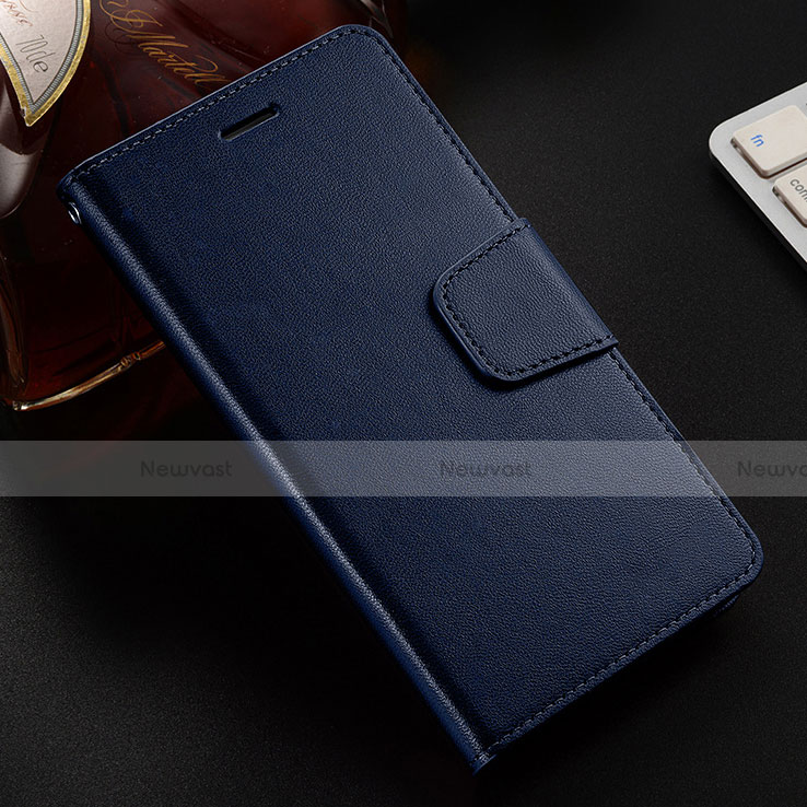 Leather Case Stands Flip Cover L03 Holder for Huawei Honor V10 Lite Blue