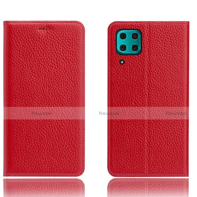 Leather Case Stands Flip Cover L03 Holder for Huawei Nova 7i Red