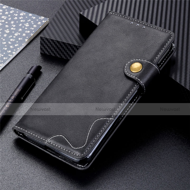 Leather Case Stands Flip Cover L03 Holder for Huawei Nova 8 Pro 5G Black