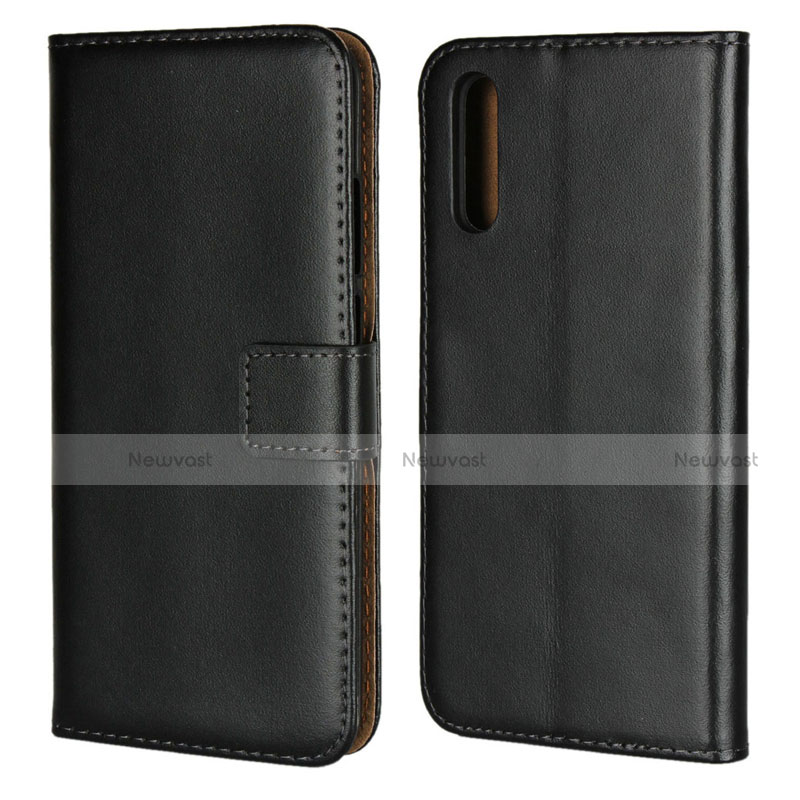 Leather Case Stands Flip Cover L03 Holder for Huawei P20 Black