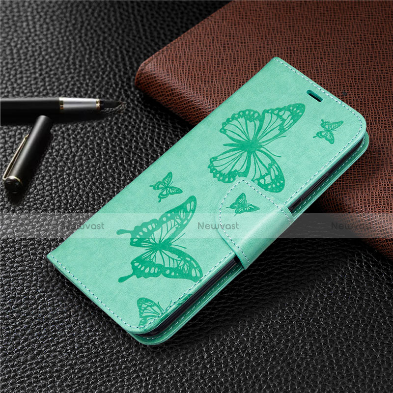 Leather Case Stands Flip Cover L03 Holder for Huawei P40 Lite E Green