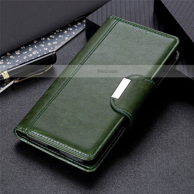 Leather Case Stands Flip Cover L03 Holder for LG Stylo 6 Green