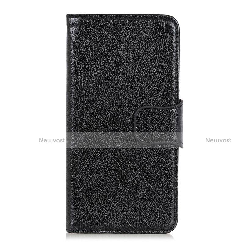 Leather Case Stands Flip Cover L03 Holder for Motorola Moto G Fast Black