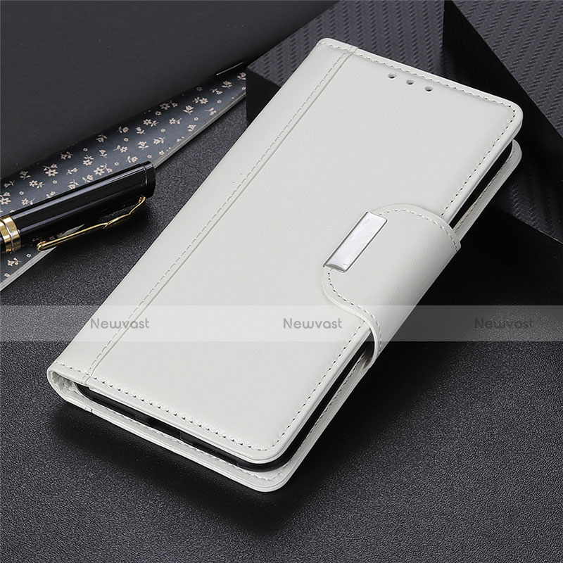 Leather Case Stands Flip Cover L03 Holder for Motorola Moto G Pro White