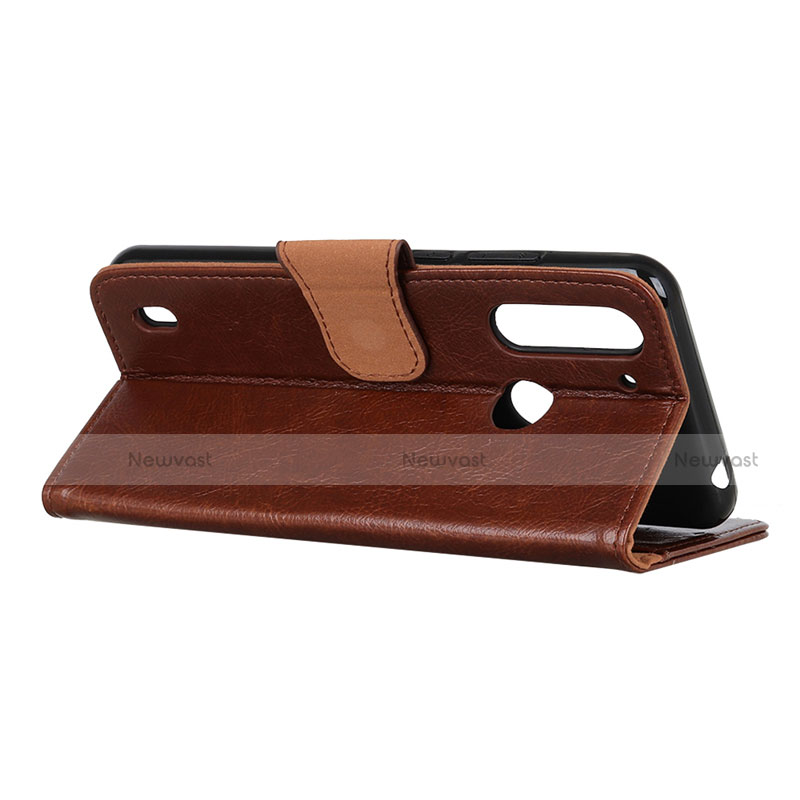 Leather Case Stands Flip Cover L03 Holder for Motorola Moto G8 Power Lite