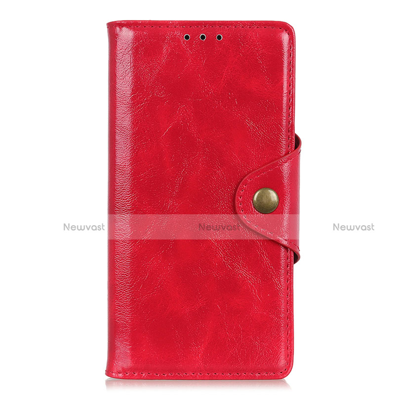 Leather Case Stands Flip Cover L03 Holder for OnePlus 7T Pro 5G Red