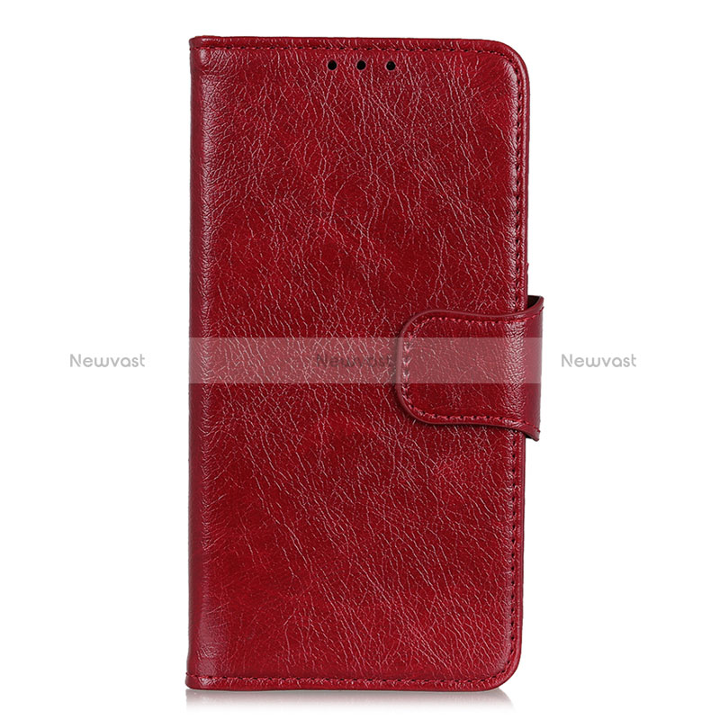 Leather Case Stands Flip Cover L03 Holder for Oppo A35 Red