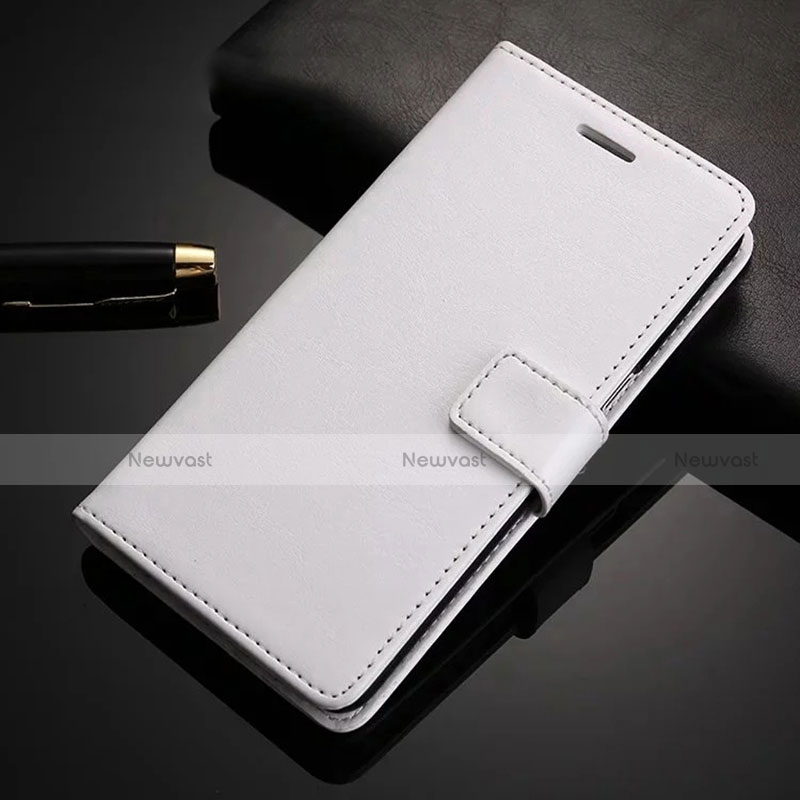 Leather Case Stands Flip Cover L03 Holder for Oppo A52 White