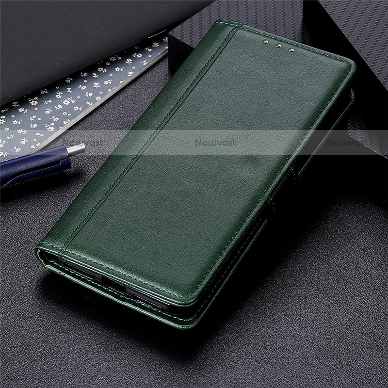 Leather Case Stands Flip Cover L03 Holder for Oppo Reno4 4G Green