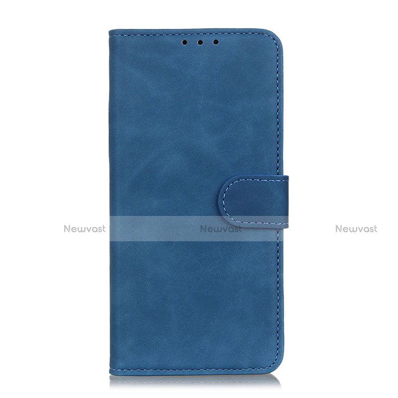 Leather Case Stands Flip Cover L03 Holder for Oppo Reno4 F Blue