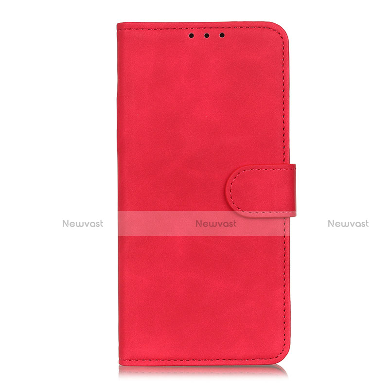 Leather Case Stands Flip Cover L03 Holder for Oppo Reno4 F Red