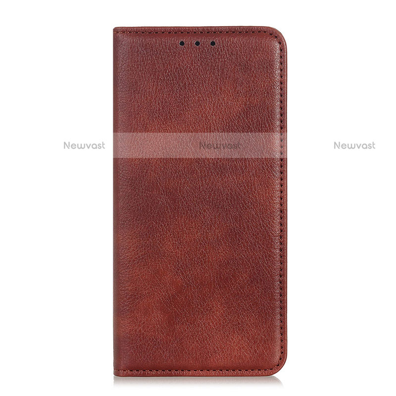 Leather Case Stands Flip Cover L03 Holder for Oppo Reno4 Pro 4G Brown