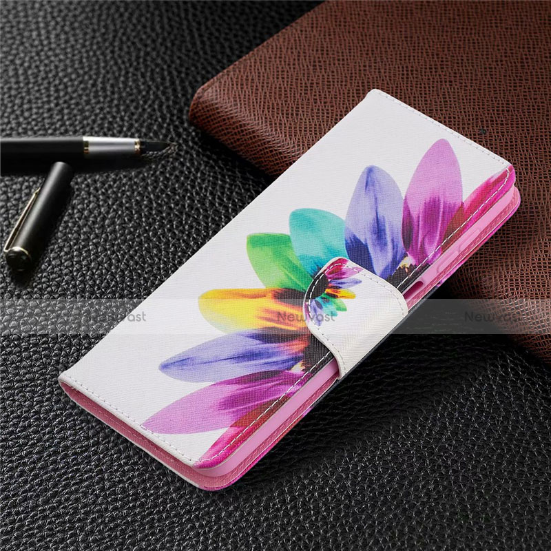 Leather Case Stands Flip Cover L03 Holder for Samsung Galaxy A12 Colorful