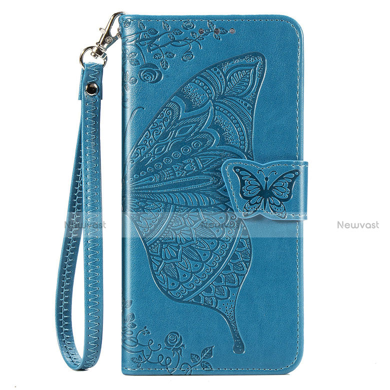 Leather Case Stands Flip Cover L03 Holder for Samsung Galaxy A51 5G Sky Blue