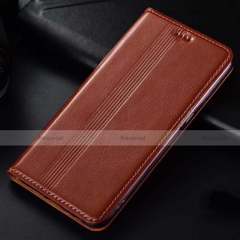 Leather Case Stands Flip Cover L03 Holder for Samsung Galaxy A81 Orange