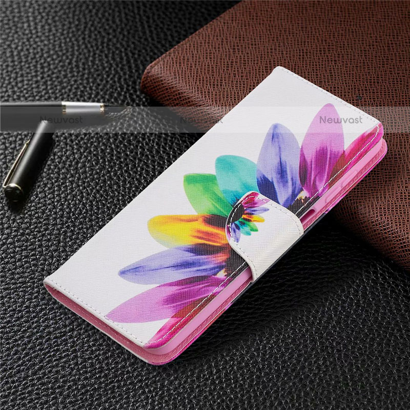 Leather Case Stands Flip Cover L03 Holder for Samsung Galaxy F12 Colorful