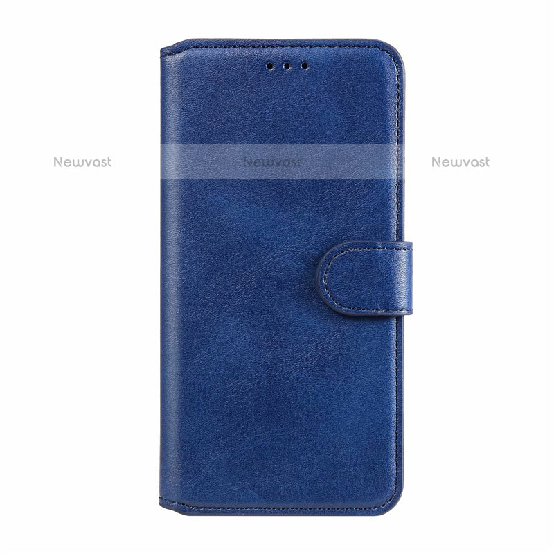 Leather Case Stands Flip Cover L03 Holder for Samsung Galaxy M11 Blue