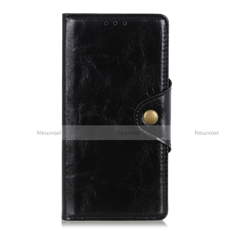 Leather Case Stands Flip Cover L03 Holder for Samsung Galaxy M21s Black