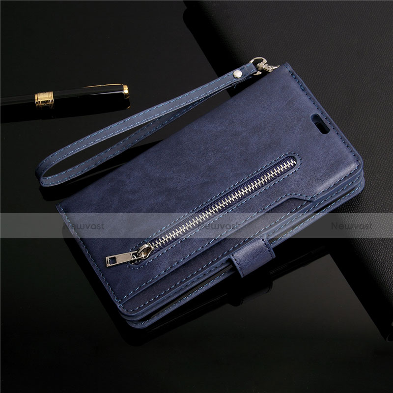 Leather Case Stands Flip Cover L03 Holder for Samsung Galaxy S20 Plus 5G Blue