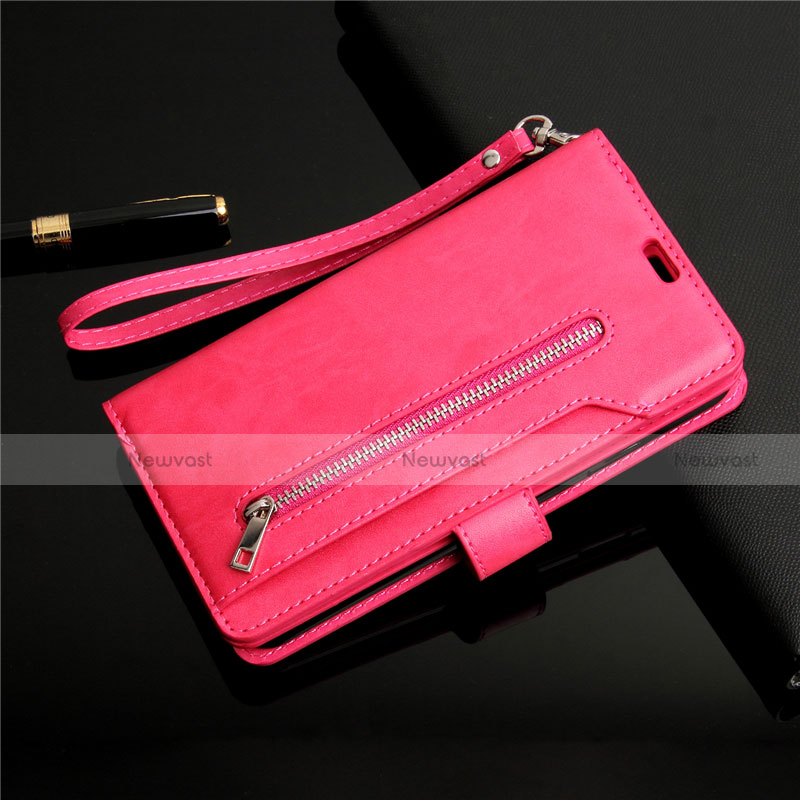 Leather Case Stands Flip Cover L03 Holder for Samsung Galaxy S20 Plus Red