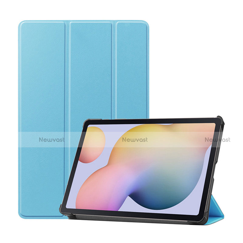 Leather Case Stands Flip Cover L03 Holder for Samsung Galaxy Tab S7 11 Wi-Fi SM-T870 Mint Blue