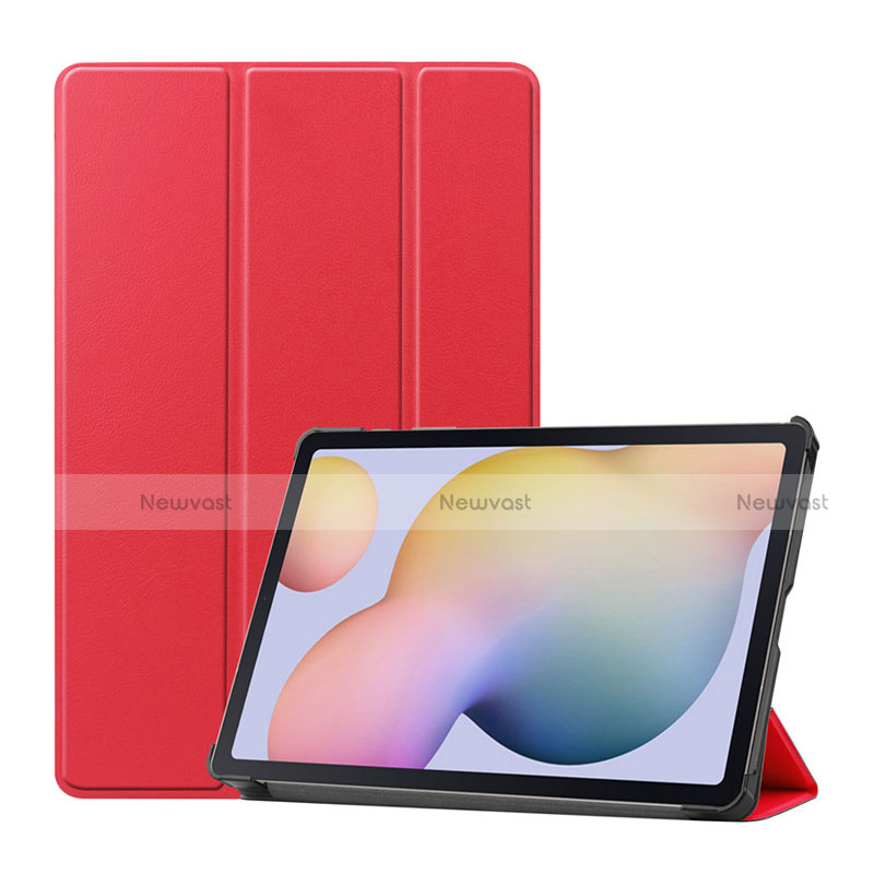 Leather Case Stands Flip Cover L03 Holder for Samsung Galaxy Tab S7 4G 11 SM-T875 Red
