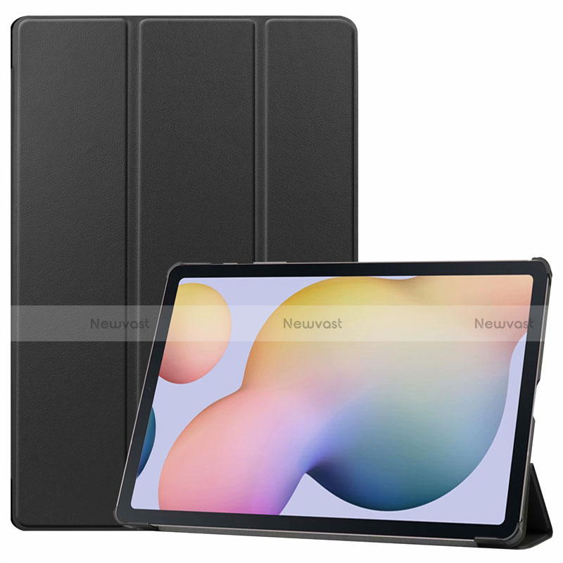 Leather Case Stands Flip Cover L03 Holder for Samsung Galaxy Tab S7 Plus 12.4 Wi-Fi SM-T970 Black