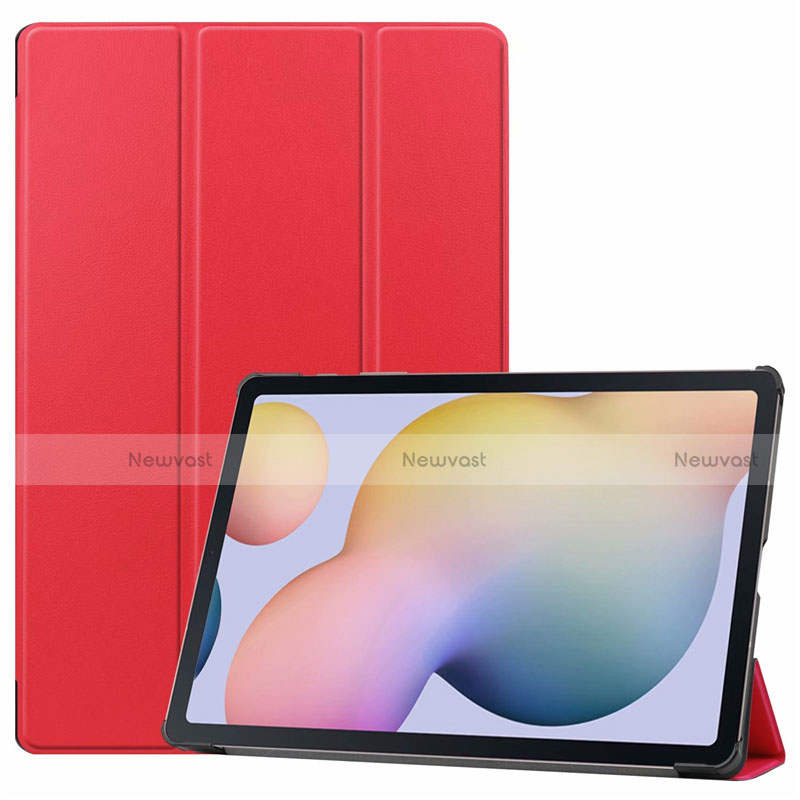 Leather Case Stands Flip Cover L03 Holder for Samsung Galaxy Tab S7 Plus 12.4 Wi-Fi SM-T970 Red Wine