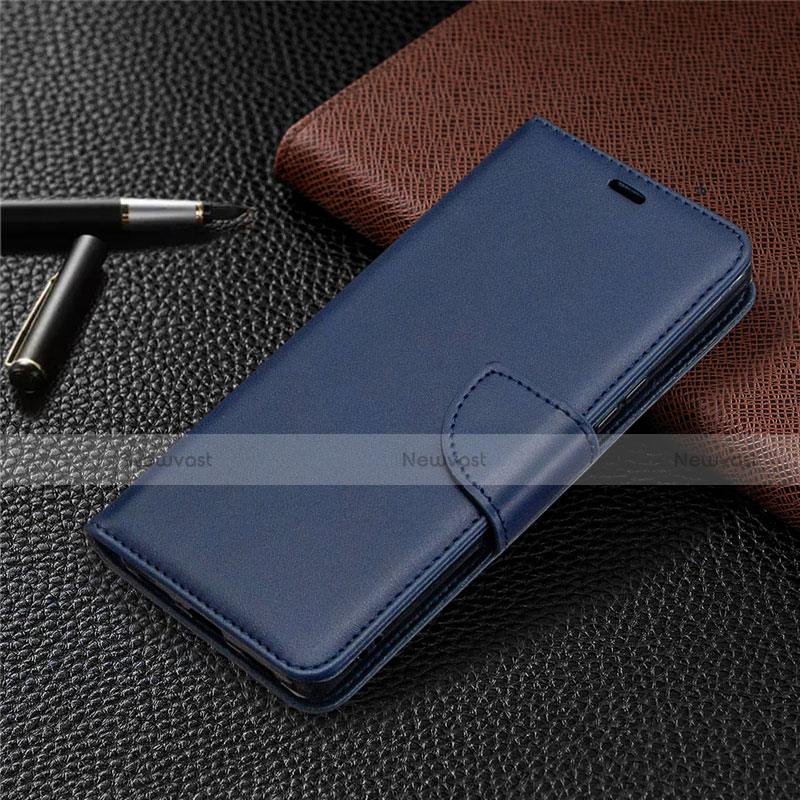 Leather Case Stands Flip Cover L03 Holder for Sony Xperia L4 Blue