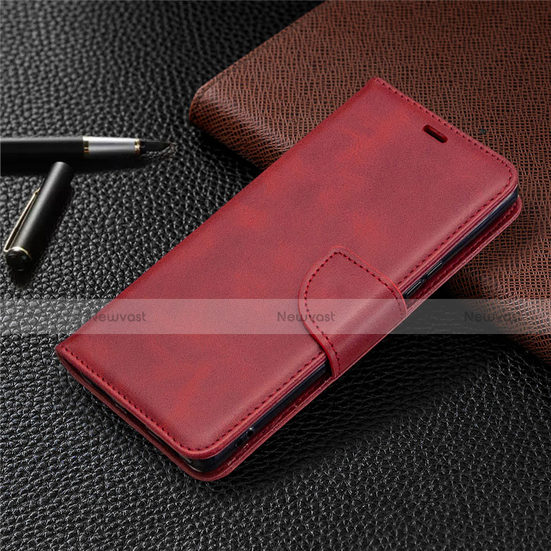 Leather Case Stands Flip Cover L03 Holder for Sony Xperia L4 Red